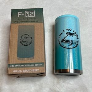 F-32 12oz Stainless Steel Premium Can Cooler - Aqua